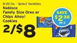 Hannaford Nabisco Family Size Oreo or Chips Ahoy! Cookies offer
