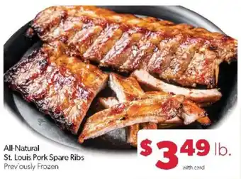 Family Fare All-Natural St. Louis Pork Spare Ribs offer