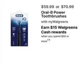 Walgreens Oral-B Power Toothbrushes offer