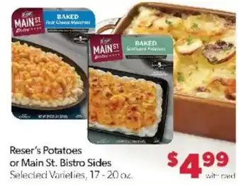 Family Fare Reser's Potatoes or Main St. Bistro Sides offer
