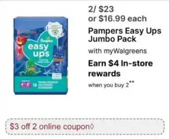 Pampers Easy Ups Jumbo Pack