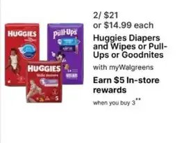 Walgreens Huggies Diapers and Wipes or Pull-Ups or Goodnites offer