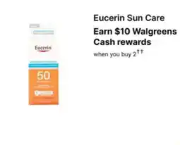 Walgreens Eucerin Sun Care offer