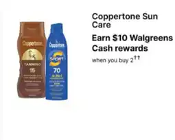 Walgreens Coppertone Sun Care offer