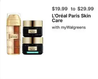 Walgreens L'Oréal Paris Skin Care offer