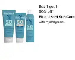Walgreens Blue Lizard Sun Care offer