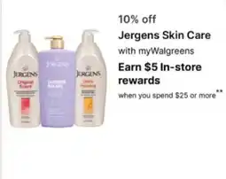 Walgreens Jergens Skin Care offer