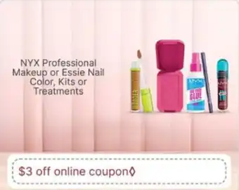 Walgreens NyX Professional Makeup or Essie Nail Color, Kits or Treatments offer