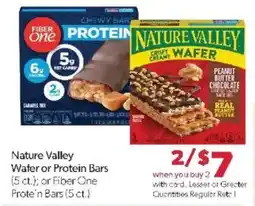 Family Fare Nature Valley Wafer or Protein Bars or Fiber One Prote'n Bars offer