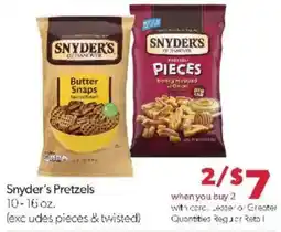 Family Fare Snyder's Pretzels offer