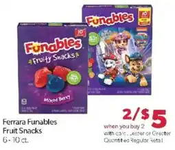 Family Fare Ferrara Funables Fruit Snacks offer