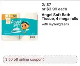 Walgreens Angel Soft Bath Tissue offer