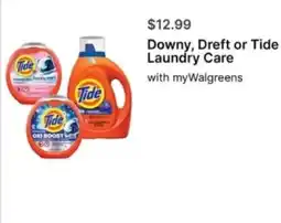 Walgreens Downy, Dreft or Tide Laundry Care offer