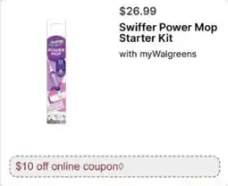 Walgreens Swiffer Power Mop Starter Kit offer