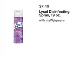 Walgreens Lysol disinfecting spray offer