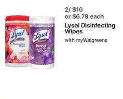 Walgreens Lysol Disinfecting Wipes offer