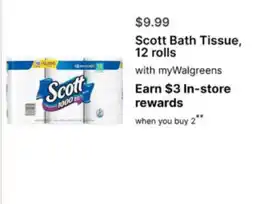 Walgreens Scott bath tissue offer