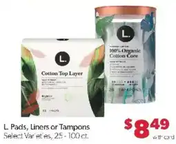 Family Fare L Pads, Liners or Tampons offer