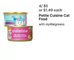 Walgreens Petite Cuisine Cat Food offer