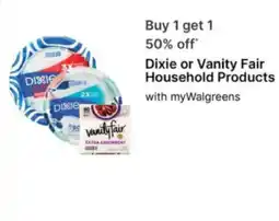 Walgreens Dixie or Vanity Fair Household Products offer