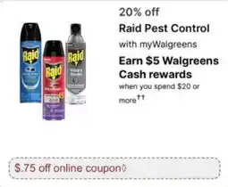 Walgreens Raid Pest Control offer