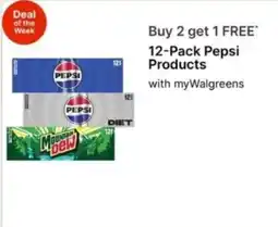 Walgreens 12-Pack Pepsi Products offer