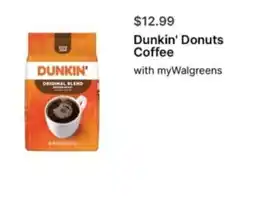 Walgreens Dunkin' Donuts Coffee offer