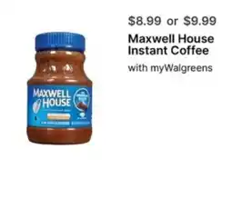 Walgreens Maxwell House Instant Coffee offer