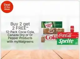 Walgreens Coca-Cola, Canada Dry or Dr Pepper Products offer