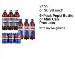 Walgreens 6-Pack Pepsi Bottle or Mini Can Products offer