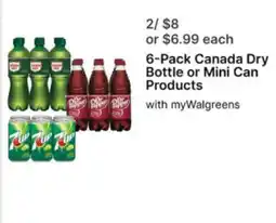 Walgreens Canada Dry Bottle or Mini Can Products offer
