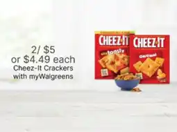 Walgreens Cheez-it Crackers offer