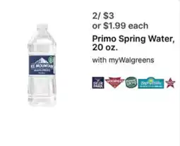 Walgreens Primo Spring Water offer