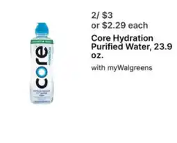 Walgreens Core Hydration Purified Water offer