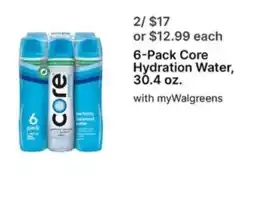 Walgreens Core hydration water offer