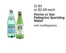 Walgreens Perrier or San Pellegrino Sparkling Water offer