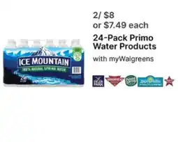 Walgreens Ice Mountain Water Products offer