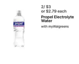 Walgreens Propel Electrolyte Water offer