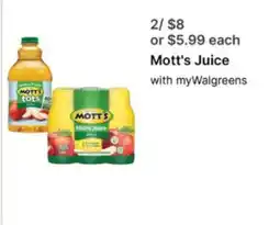 Walgreens Mott's Juice offer