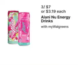 Walgreens Alani Nu Energy Drinks offer