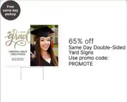 Walgreens Same Day Double-Sided Yard Signs offer