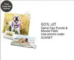 Walgreens Same Day Puzzle & Mouse Pads offer