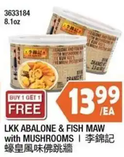 99 Ranch Lkk Abalone & Fish Maw with Mushrooms offer