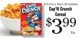 Morton Williams Cap'n Crunch Cereal offer