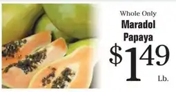 Morton Williams Maradol Papaya offer