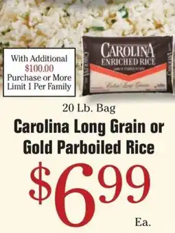 Morton Williams Carolina long grain or gold parboiled rice offer