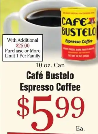 Morton Williams Cafe Bustelo Espresso Coffee offer