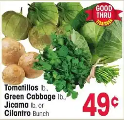 Jewel-Osco Tomatillos Green Cabbage Jicama or Cilantro Bunch offer
