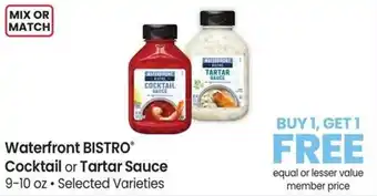 Safeway Waterfront Bistro Cocktail or Tartar Sauce offer