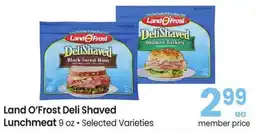 Safeway Land O'Frost Deli Shaved Lunchmeat offer